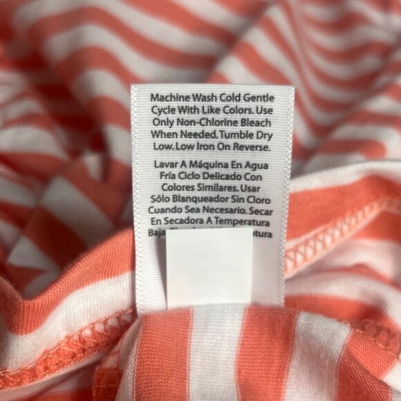 Time And Tru Cinch Front Tank Top Womens Size XXXL Coral White Striped New - Picture 9 of 11